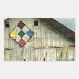 Een schuur die ooit was rechthoekige sticker