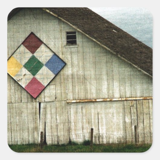Een schuur die ooit was vierkante sticker (Voorkant)