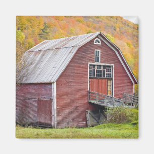 Een schuur in de Green Mountains van Vermont. Hanc Magneet