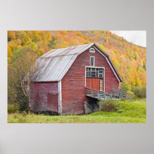 Een schuur in de Green Mountains van Vermont. Hanc Poster