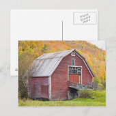 Een schuur in de groene bergen van Vermont. Hancoc Briefkaart (Voorkant / Achterkant)