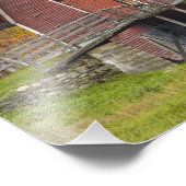 Een schuur in de groene bergen van Vermont. Hancoc Foto Afdruk (Hoek)