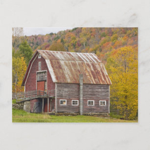 Een schuur in Vermont's Green Mountains. Hancock, Briefkaart