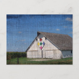 Een schuur met een watje briefkaart