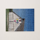 Een schuur met een watje legpuzzel (Horizontaal)