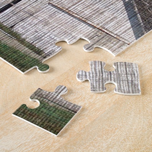 Een schuur met een watje legpuzzel (Zijkant)