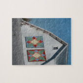 Een schuur met twee watten legpuzzel (Horizontaal)