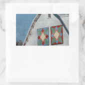 Een schuur met twee watten rechthoekige sticker (Tas)