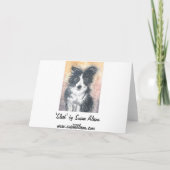 Een schuwe, Knappe KAART van de Hond (Achterkant)