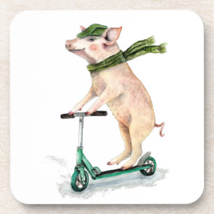 Een scooter maken bier onderzetter