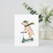 Een scooter maken briefkaart (Staand voorkant)