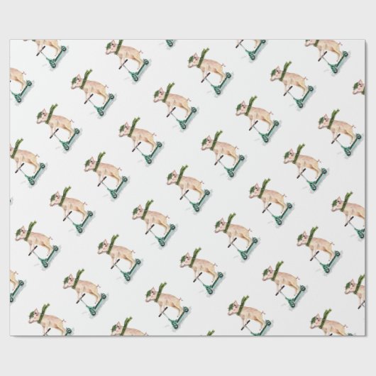 Een scooter maken cadeaupapier (Vlak)