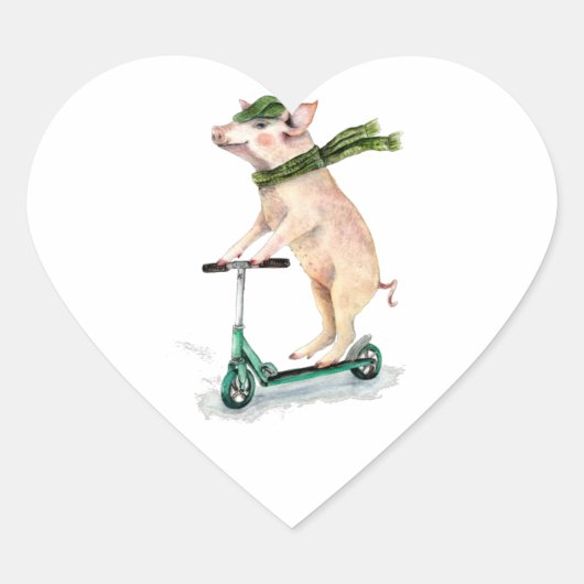 Een scooter maken hart sticker (Voorkant)