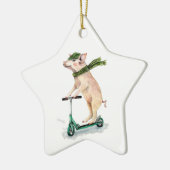 Een scooter maken keramisch ornament (Links)