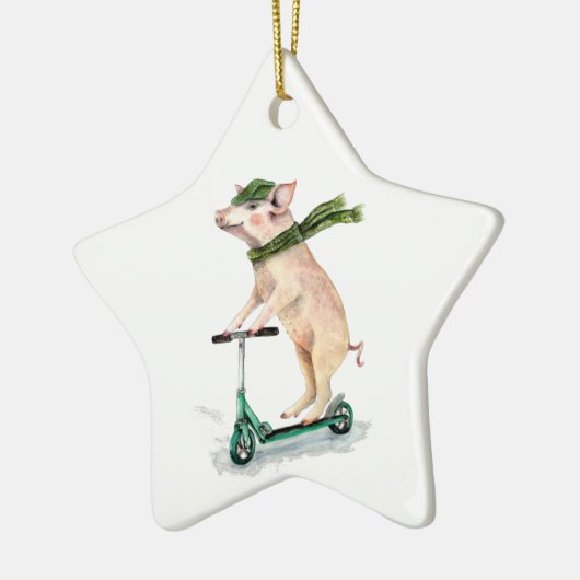 Een scooter maken keramisch ornament (Links)