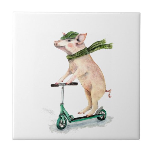 Een scooter maken tegeltje (Voorkant)