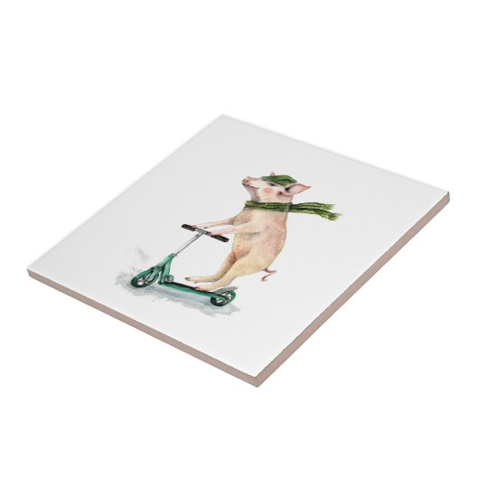 Een scooter maken tegeltje (Zijkant)