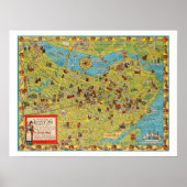 Een Scott-Map van Boston, Massachusetts Poster (Voorkant)