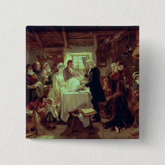 Een Scottish Christening Vierkante Button 5,1 Cm (Voorkant)