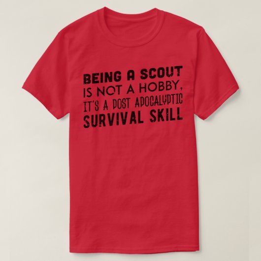 EEN SCOUT ZIJN IS GEEN HOBBY ZWART T-SHIRT (Design voorkant)