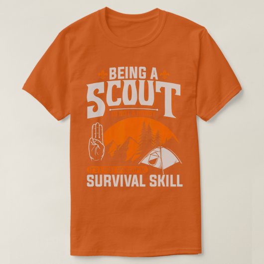 Een scout zijn is geen hobbykrakers. t-shirt (Design voorkant)