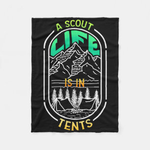 Een Scoutsleven Is In Tent - Kamperen Wandel Voert Fleece Deken