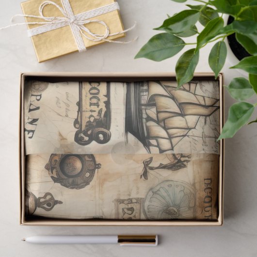 Een Scrappy nautische serie ontwerp 16 Tissuepapier (Geschenk)