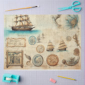 Een Scrappy nautische serie ontwerp 4 Tissuepapier (Craft)