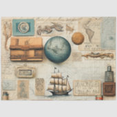 Een Scrappy nautische serie ontwerp 9 Tissuepapier (Voorkant)