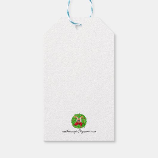 Een Scrappy Rabbit Gift Label voor de Feestdagen! Cadeaulabel (Achterkant)