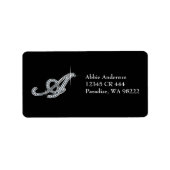 Een Script "Diamond Bling"-label Etiket (Voorkant)