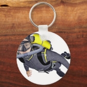 Een SCUBA-duiker Sleutelhanger (Voorkant)