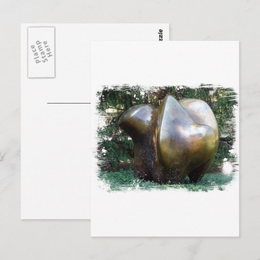 Een sculptuur van de stad Kansas in het park Briefkaart (Voorkant / Achterkant)