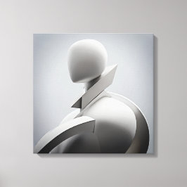 "Een sculptuur van toewijding en expressie" Canvas Afdruk