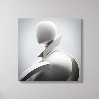"Een sculptuur van toewijding en expressie" Canvas Afdruk