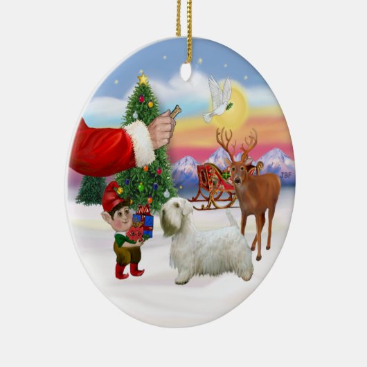 Een Sealyham Terrier Keramisch Ornament (Rechts)