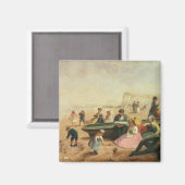 Een seaside-scène magneet (Voorkant / Achterkant)