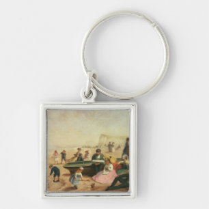 Een seaside-scène sleutelhanger