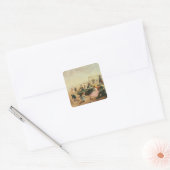 Een seaside-scène vierkante sticker (Envelop)