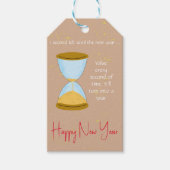 Een seconde links zandloper Nieuwjaar Cadeaulabel (Voorkant)