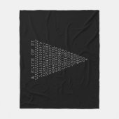 Een segment van de Pi-driehoek Fleece Deken (Voorkant)