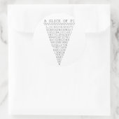 Een segment van i-presentatie ronde sticker (Tas)