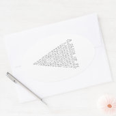 Een segment van PCI-afbeelding Ovale Sticker (Envelop)