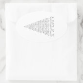 Een segment van PCI-afbeelding Ovale Sticker (Tas)