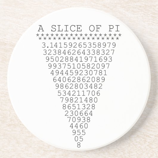 Een segment van PCI-afbeelding Zandsteen Onderzetter (Voorkant)