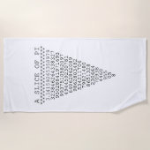 Een segment van pi-afbeelding op een strandlaken (Voorkant)