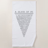 Een segment van pi-afbeelding op een strandlaken (Voorkant)