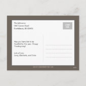 Een Seizoen Bedankt Thanksgiving Fotokaart Feestdagenkaart (Achterkant)