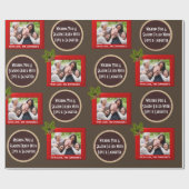 Een seizoen van liefde en lach kerstmis cadeaupapier (Vlak)