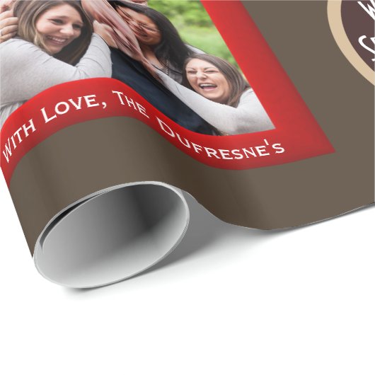 Een seizoen van liefde en lach kerstmis cadeaupapier (Rol Hoek)